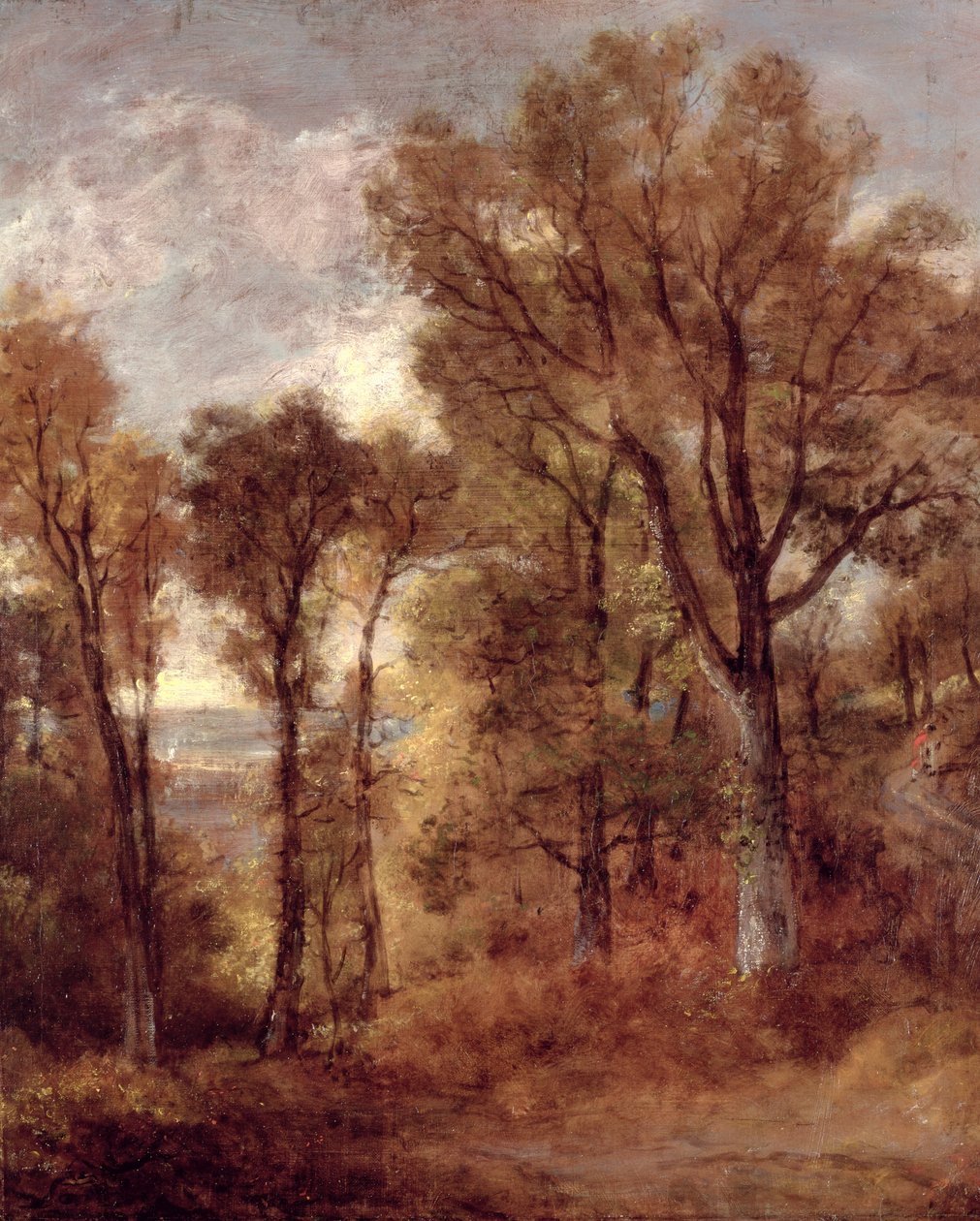 Woodland View in Suffolk (óleo sobre tela) de John Constable