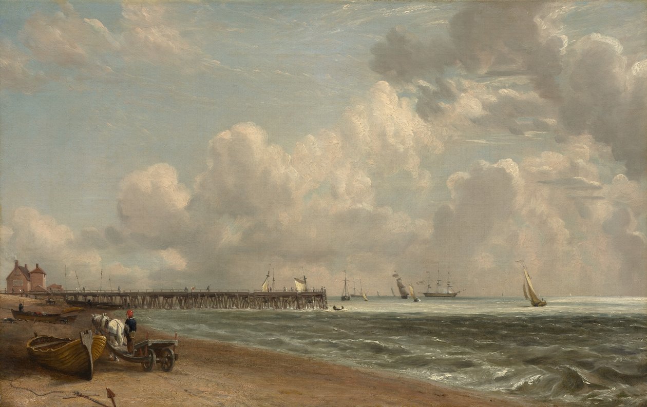Molhe de Yarmouth, c.1822-23 de John Constable