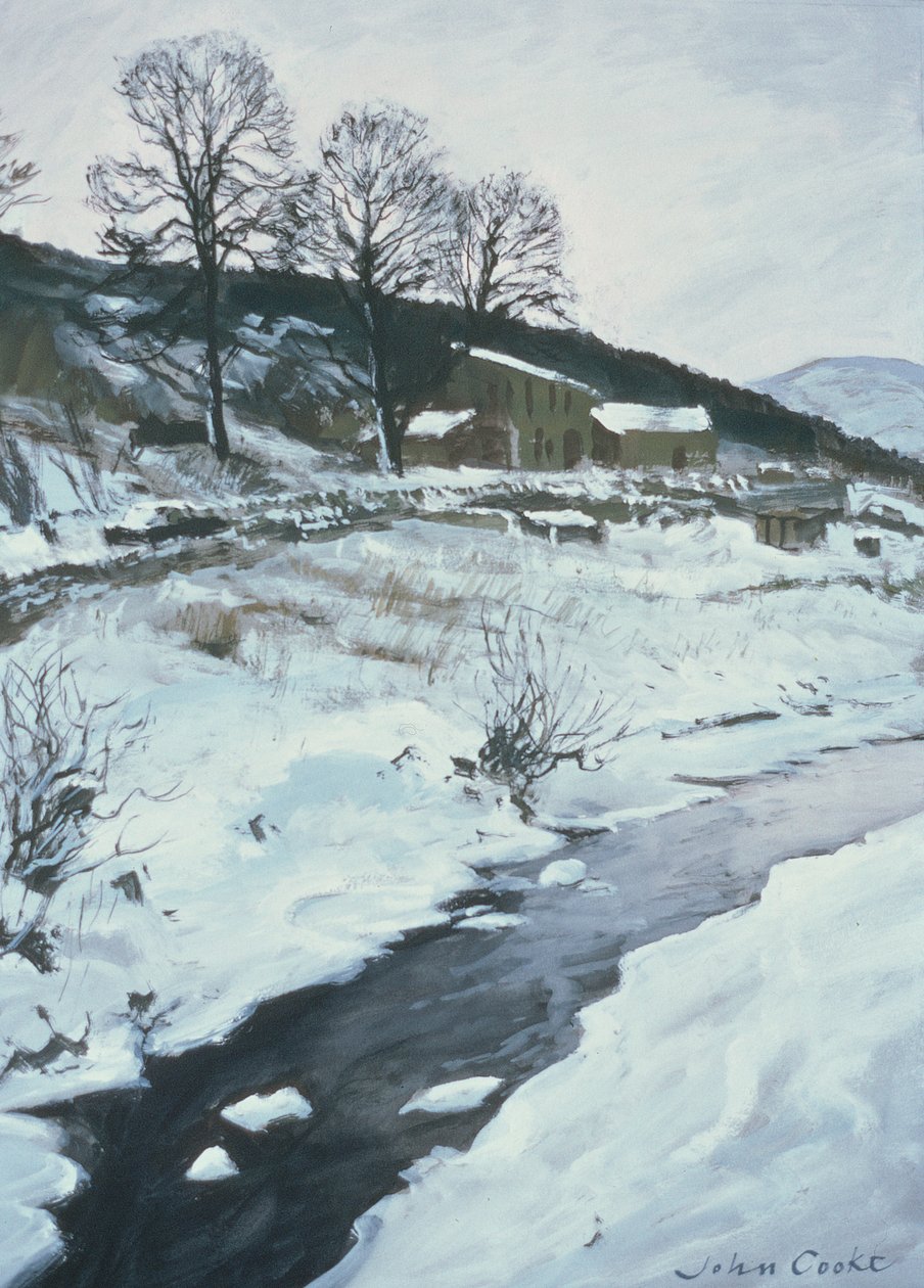De Ewegales Bridge, 1998 (guache) de John Cooke