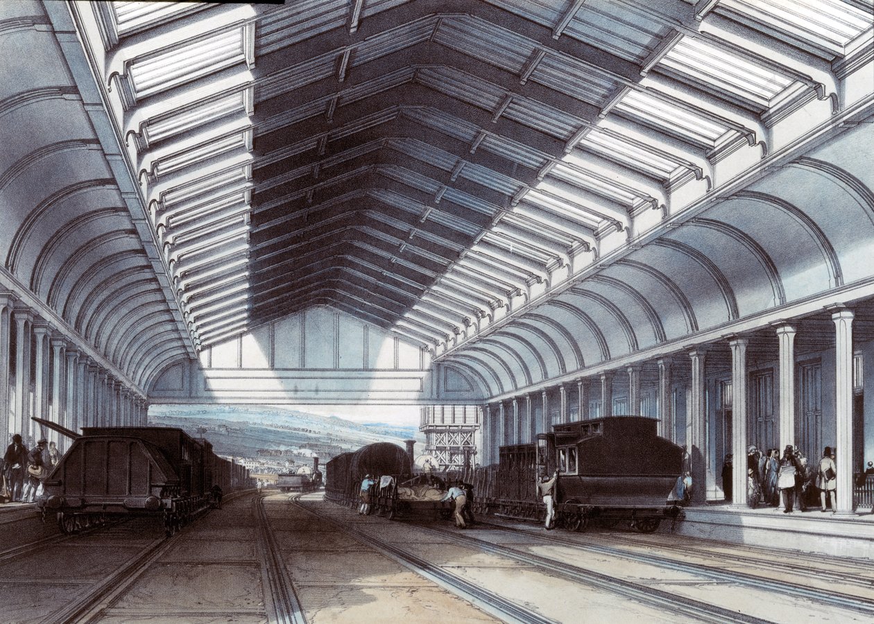 Estação de banho, Somerset, 1846 de John Cooke Bourne