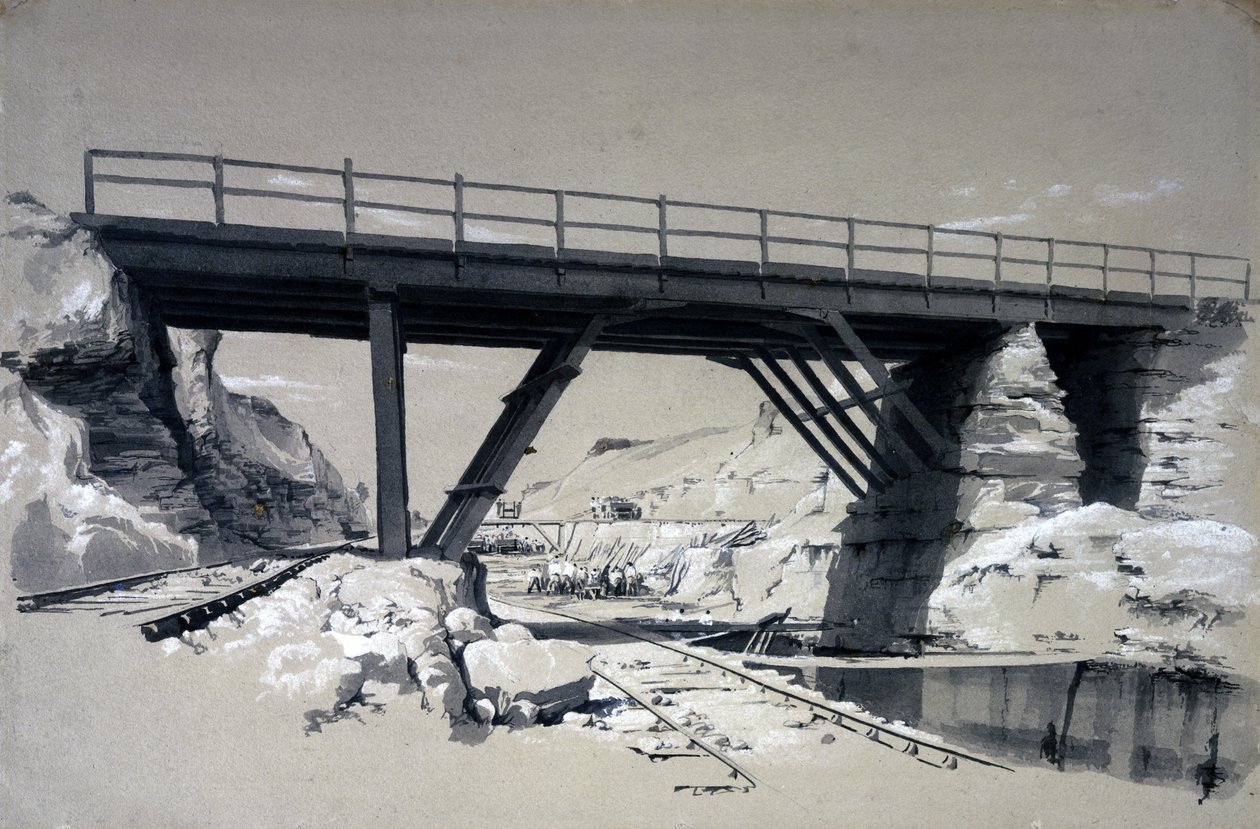 Blisworth Cutting, Northamptonshire, 2 de julho de 1837 (caneta e tinta e papel) de John Cooke Bourne