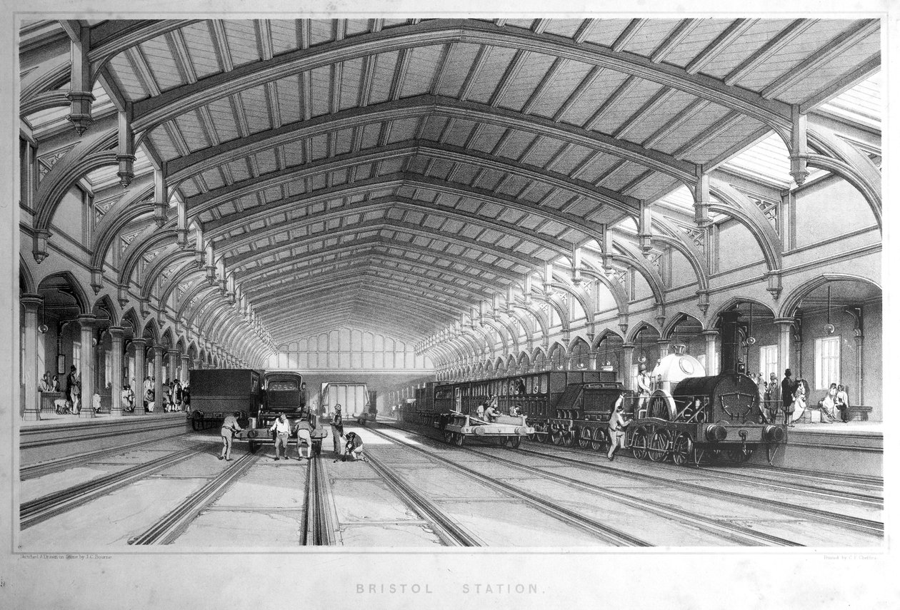 Estação de Bristol, 1846 de John Cooke Bourne