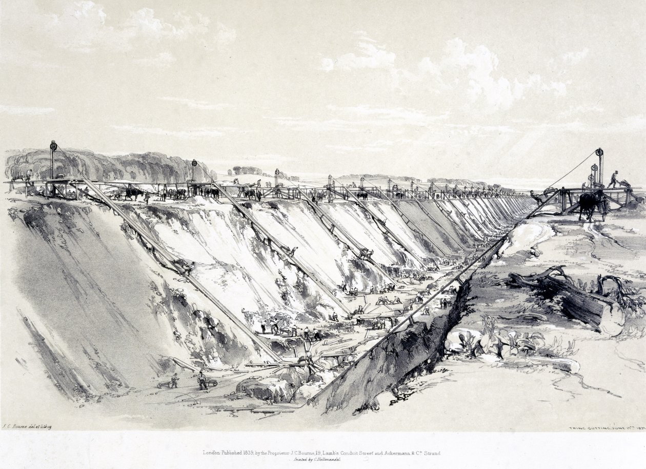 Tring Cutting, 19 de junho de 1837 de John Cooke Bourne