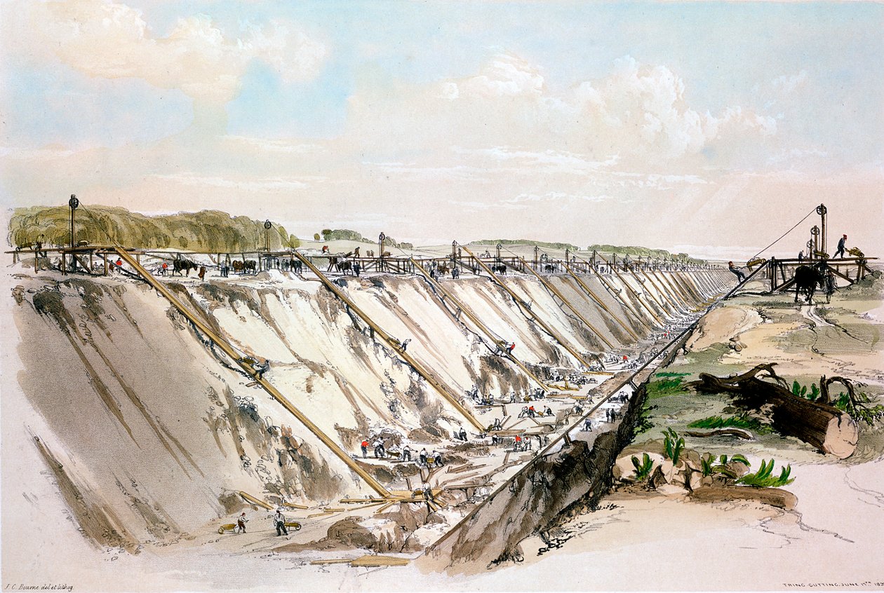 Corte de Tring, London & Birmingham Railway, 17 de junho de 1837 1839 de John Cooke Bourne