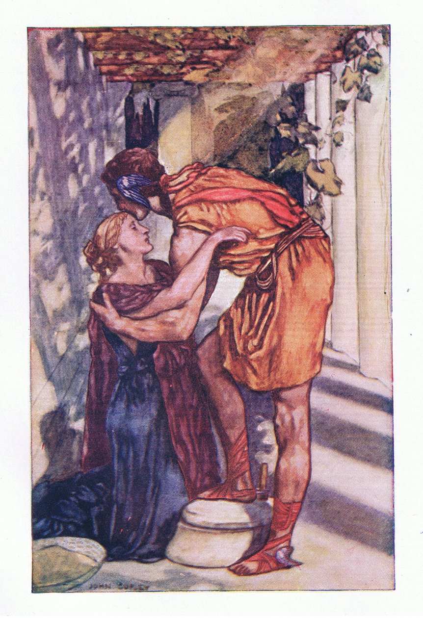 Perseu começou sua grande aventura, de The Gateway to Romance publicado por Thomas Nelson & Sons de John Copley