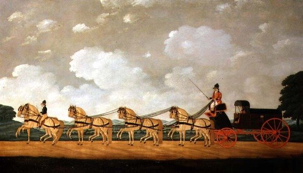 O Forçon de Sua Majestade com uma Equipa de Oito Roans na Estrada de John Cordrey