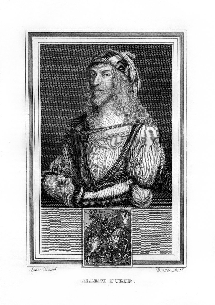 Albert Durer, pintor e gravador do norte da Renascença alemã, 1825. de John Corner