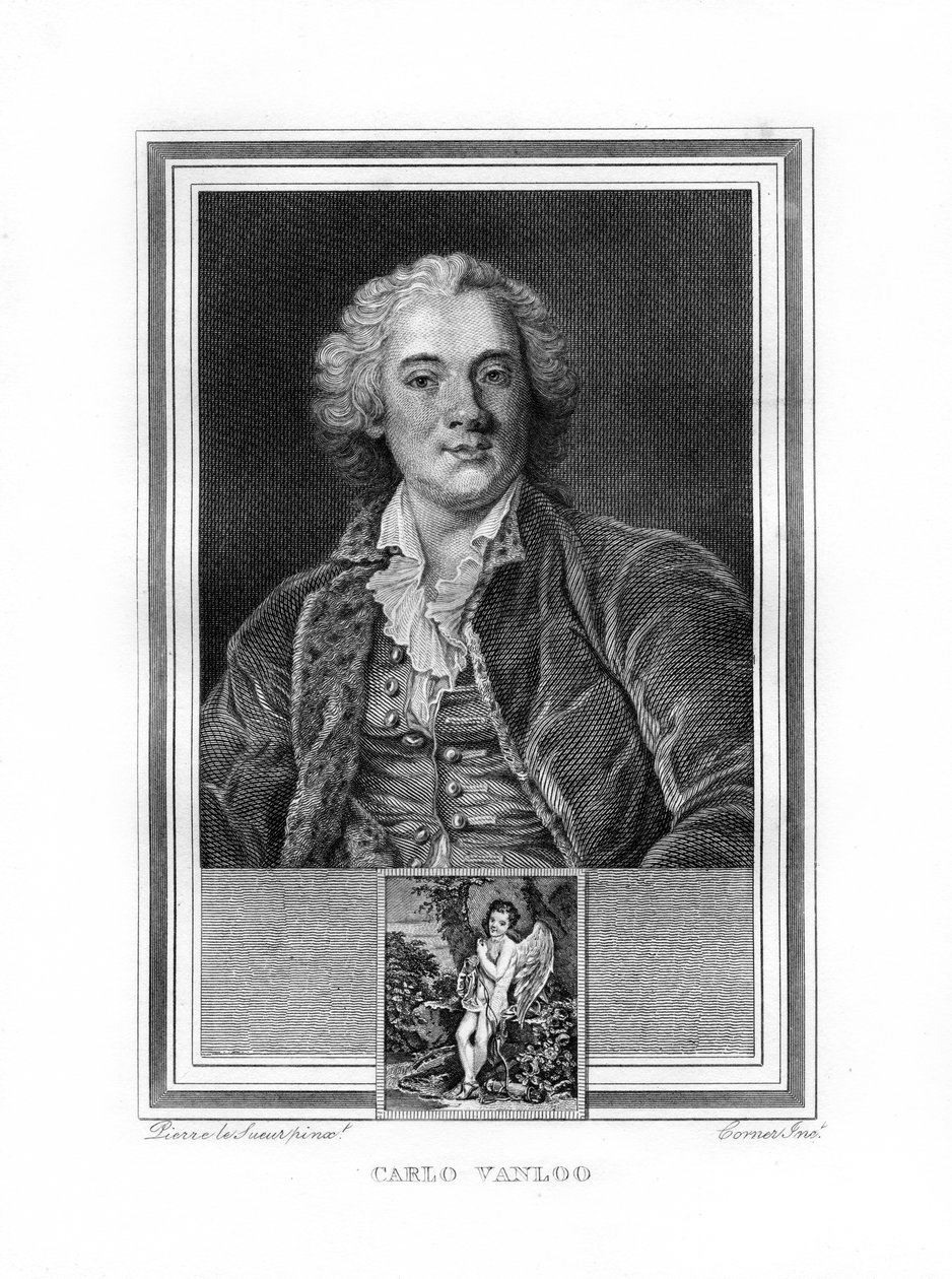 Carle ou Charles-Andre van Loo, pintor francês, 1825. de John Corner