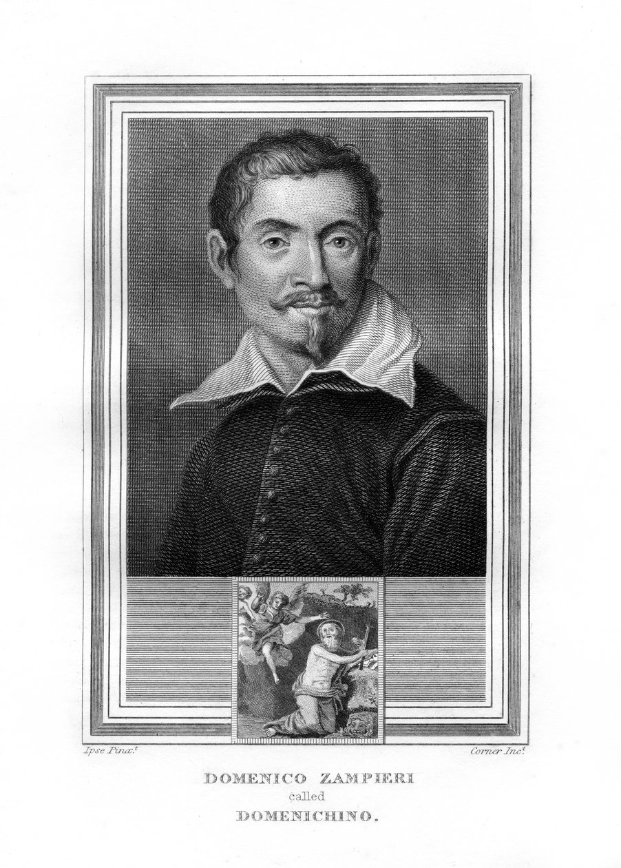 Domenichino, pintor da época barroca italiana, 1825. de John Corner