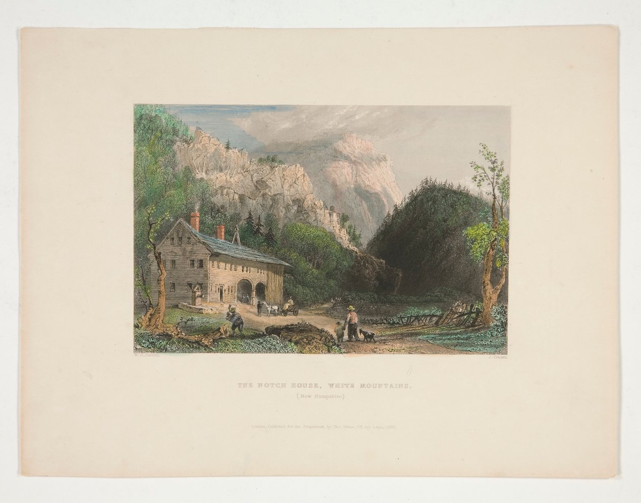 The Notch House, White Mountains, New Hampshire, ilustração para Nathaniel Parker Willis de John Cousen