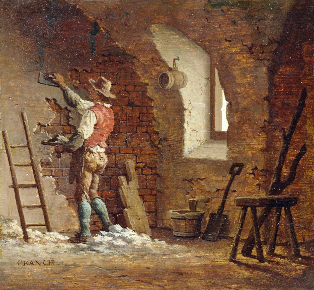 Gesso, c.1807 (óleo no painel) de John Cranch