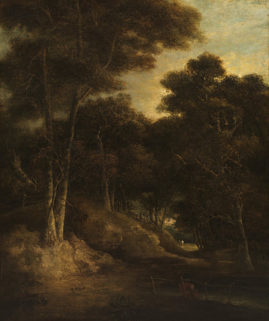 Paisagem - Borda de uma madeira, c.1800-20 de John Crome