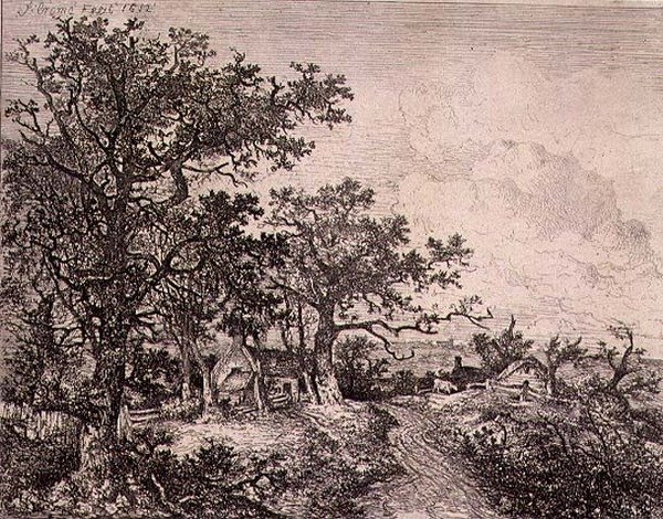 Perto de Horsham, pub. por J. & W. Freeman de John Crome