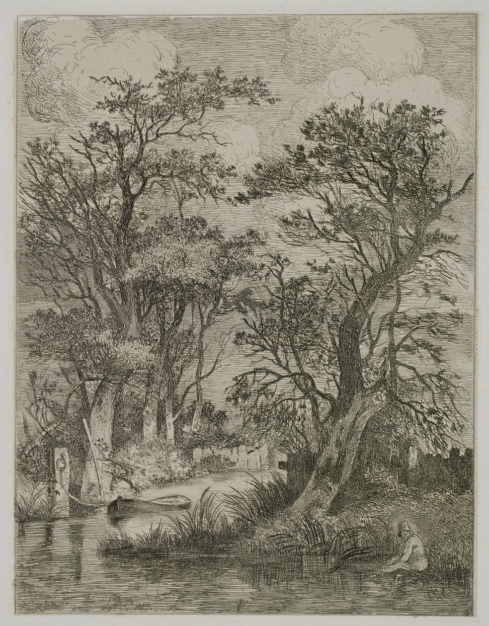 Riverscene, pub. por J. & W. Freeman, 1821 de John Crome