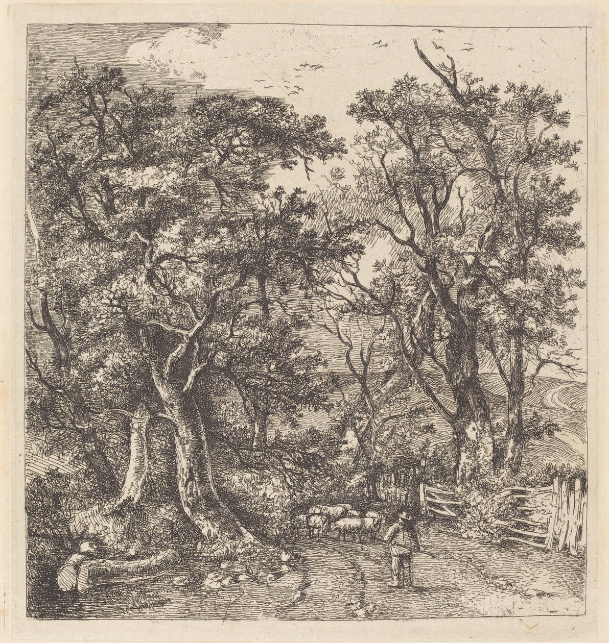 Cena de estrada, Hethersett de John Crome