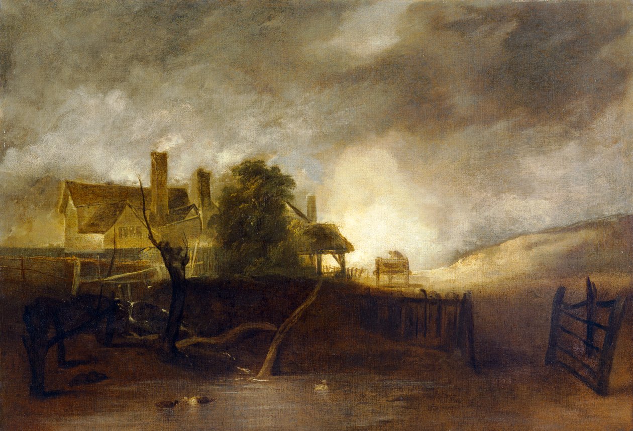 The Lime Kiln, c1805/06 (óleo sobre tela) de John Crome