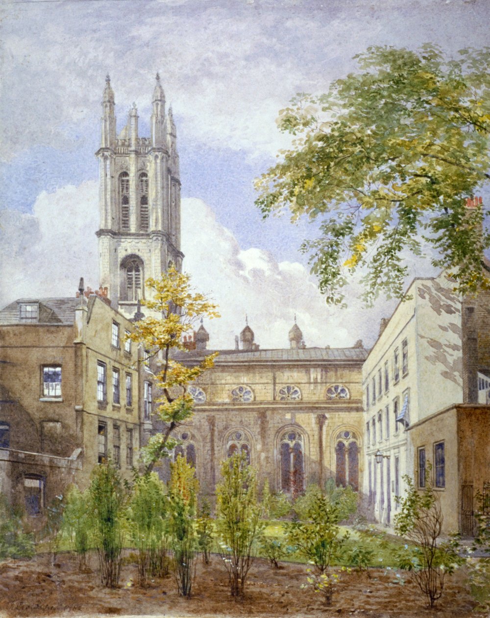 Igreja de São Miguel, Cornhill, City of London, 1882.                      de John Crowther