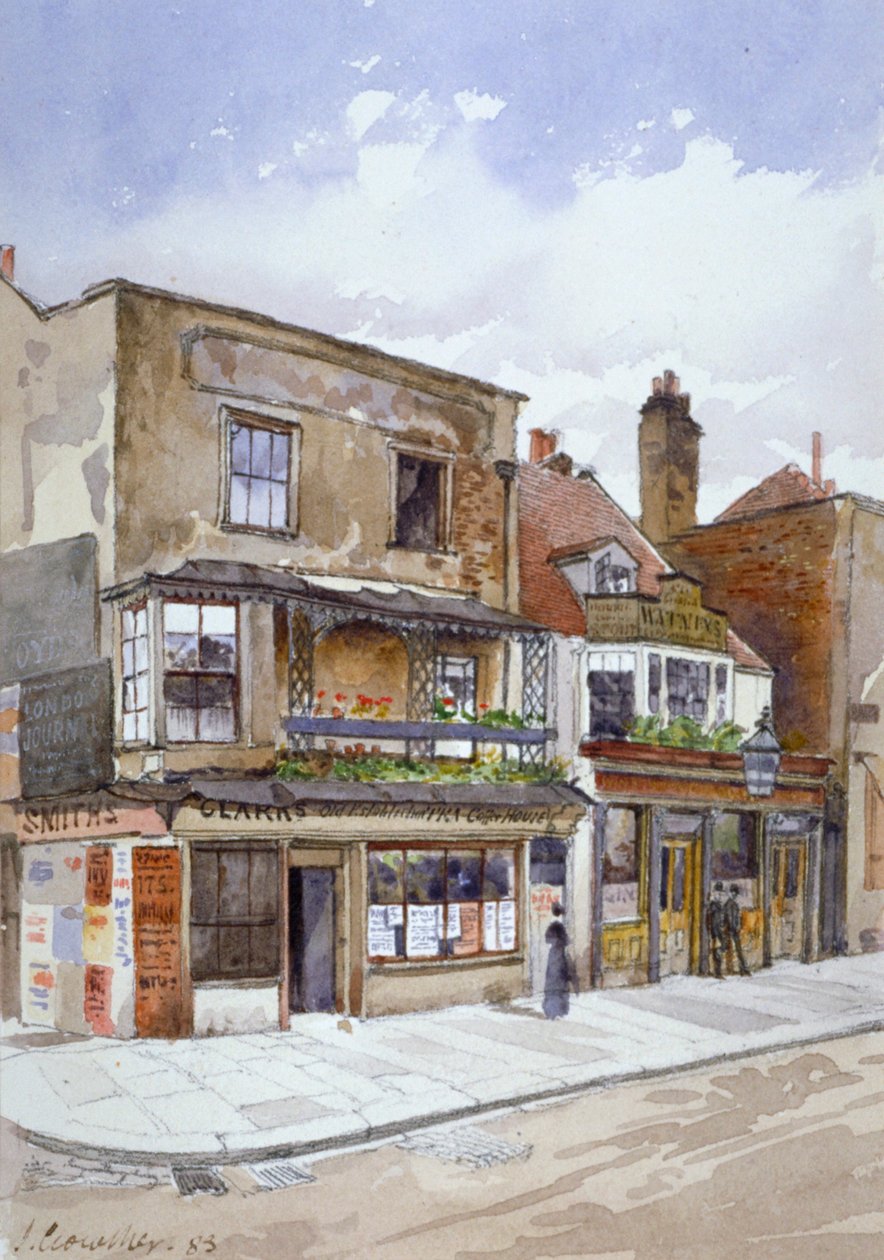 Esquina de Cheyne Walk e Lawrence Street, Chelsea, Londres, 1883 de John Crowther