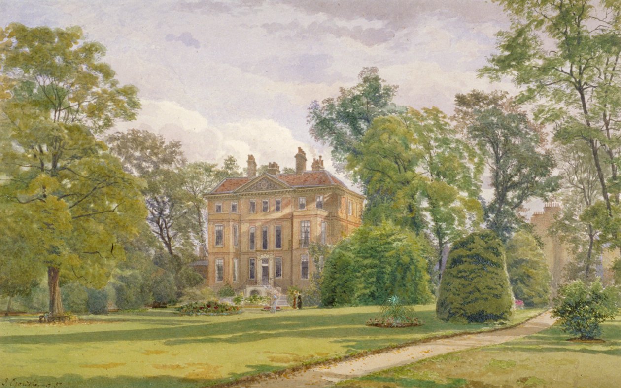 Frente do jardim de Wandsworth Manor House, St John