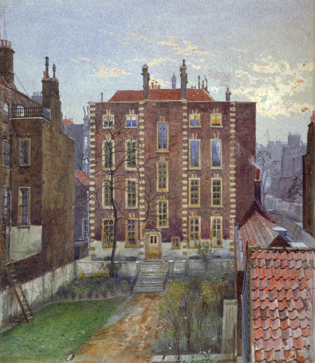 Casa em Austin Friars Street, City of London, 1881 de John Crowther