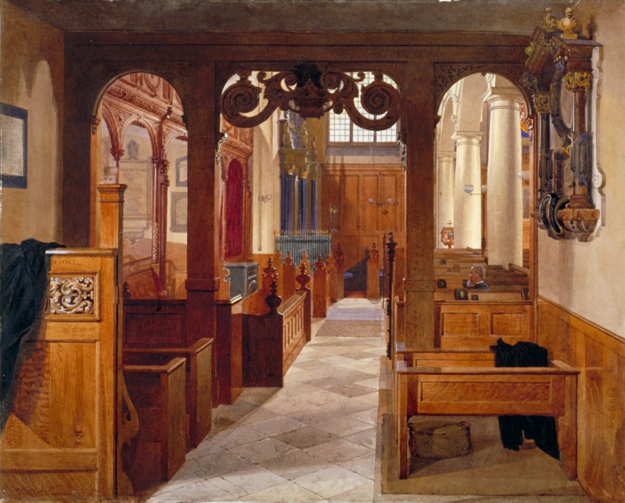 Interior da Charterhouse Chapel, Londres, 1885.                 de John Crowther
