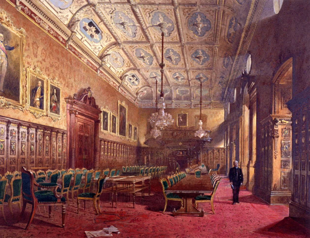 Interior do Ironmongers Hall, Londres, 1888 de John Crowther