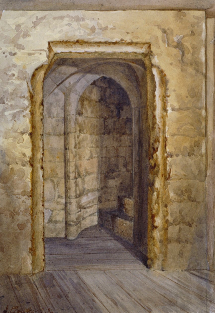 Interior da Torre Sangrenta na Torre de Londres, 1884.                                            de John Crowther