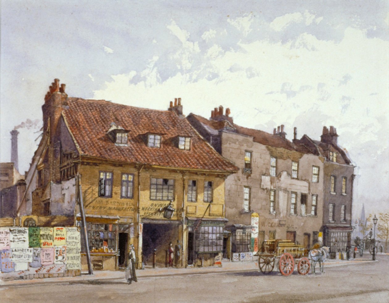 Lambeth Bridge Road, Lambeth, Londres, c1874 de John Crowther