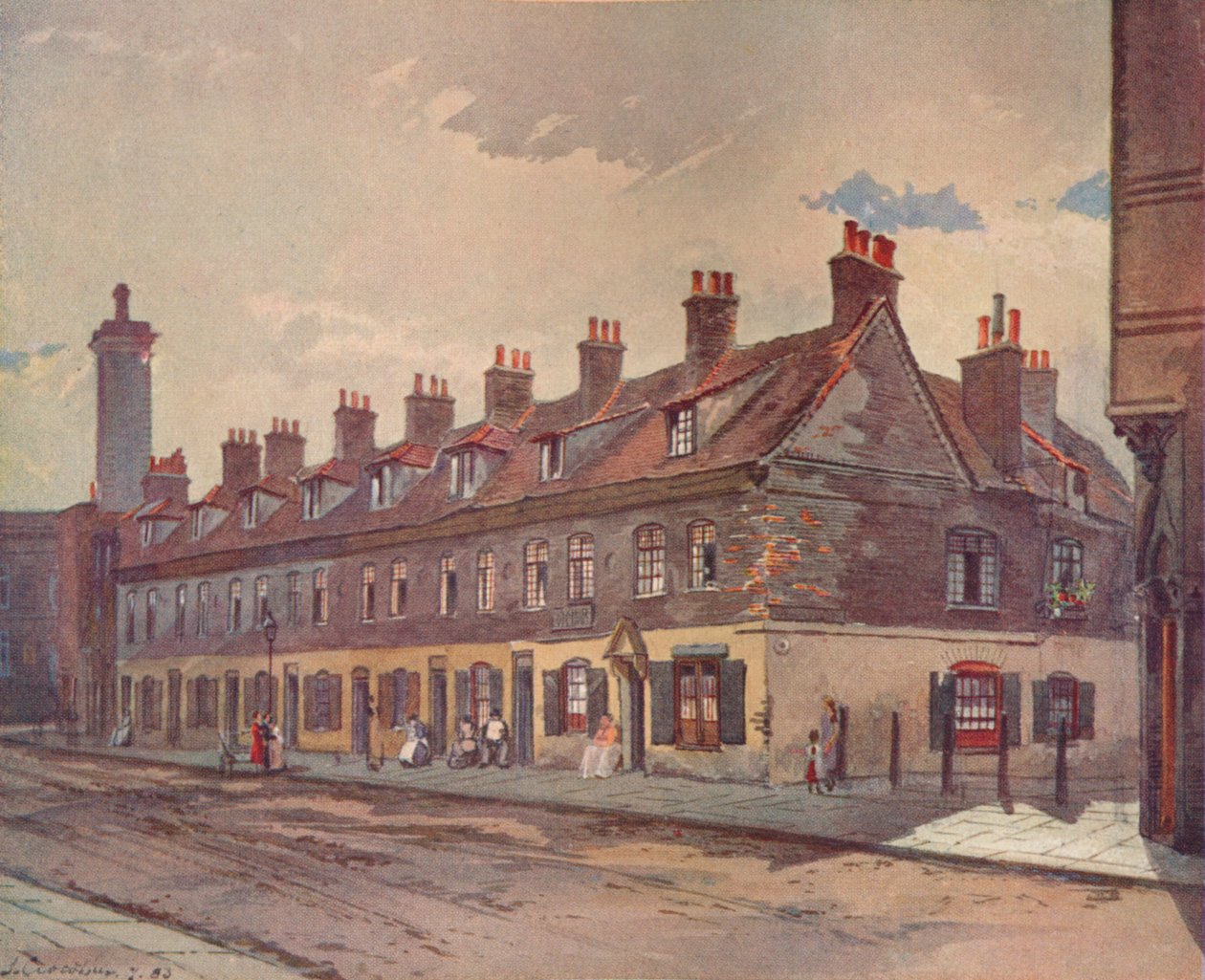 Casas antigas em Pye Street, Westminster, Londres, 1883 1926 de John Crowther