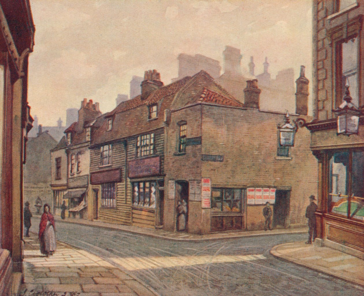 Casas antigas em Snowfields, Bermondsey, 1887 1926 de John Crowther