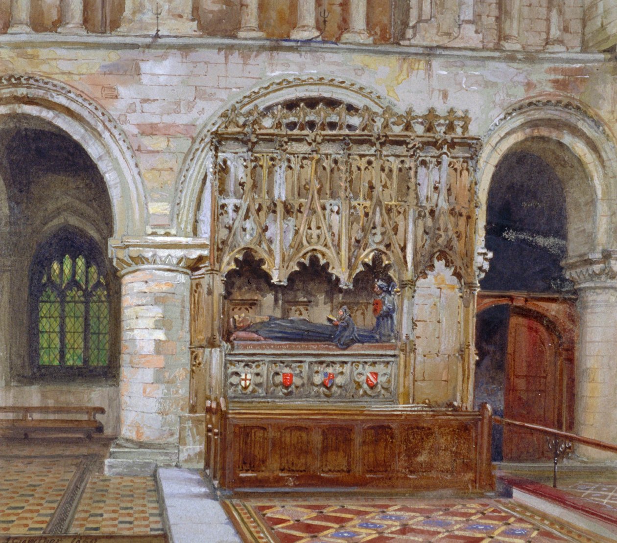Túmulo de Rahere, Priorado de São Bartolomeu, City of London, 1880 de John Crowther
