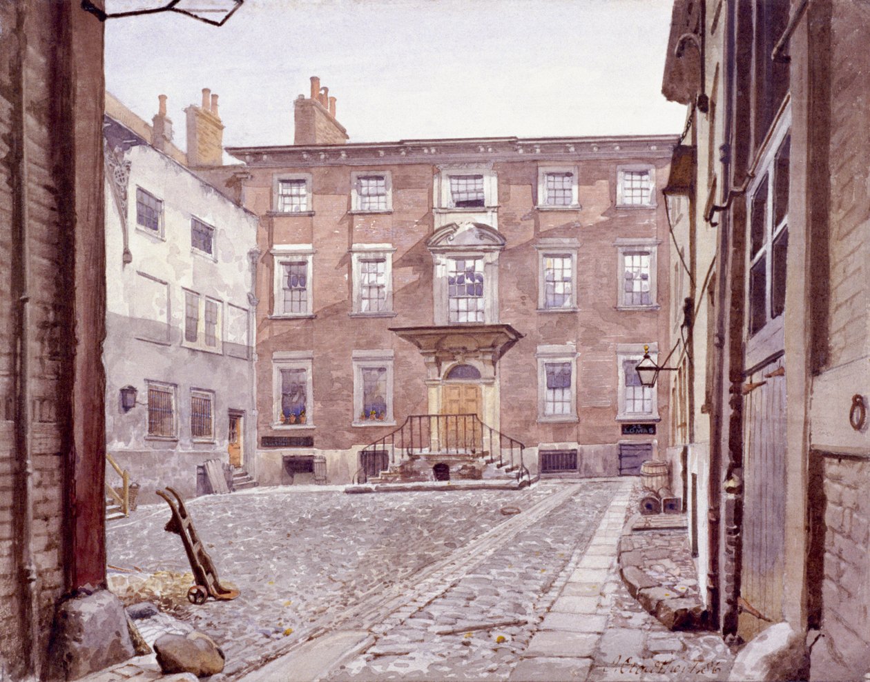 Casa de Sir Christopher Wren, Botolph Lane, Londres, 1886 de John Crowther