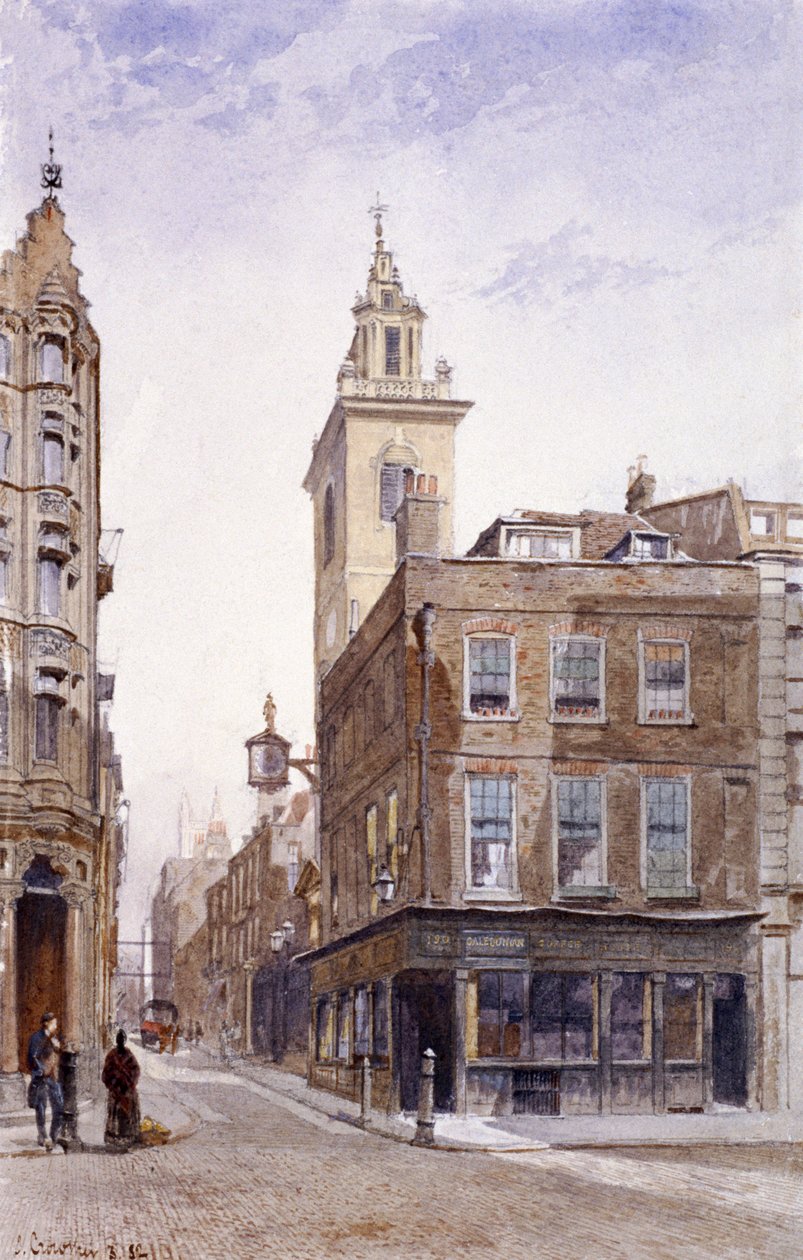 St James Garlickhythe, Upper Thames Street, Londres, 1882 de John Crowther