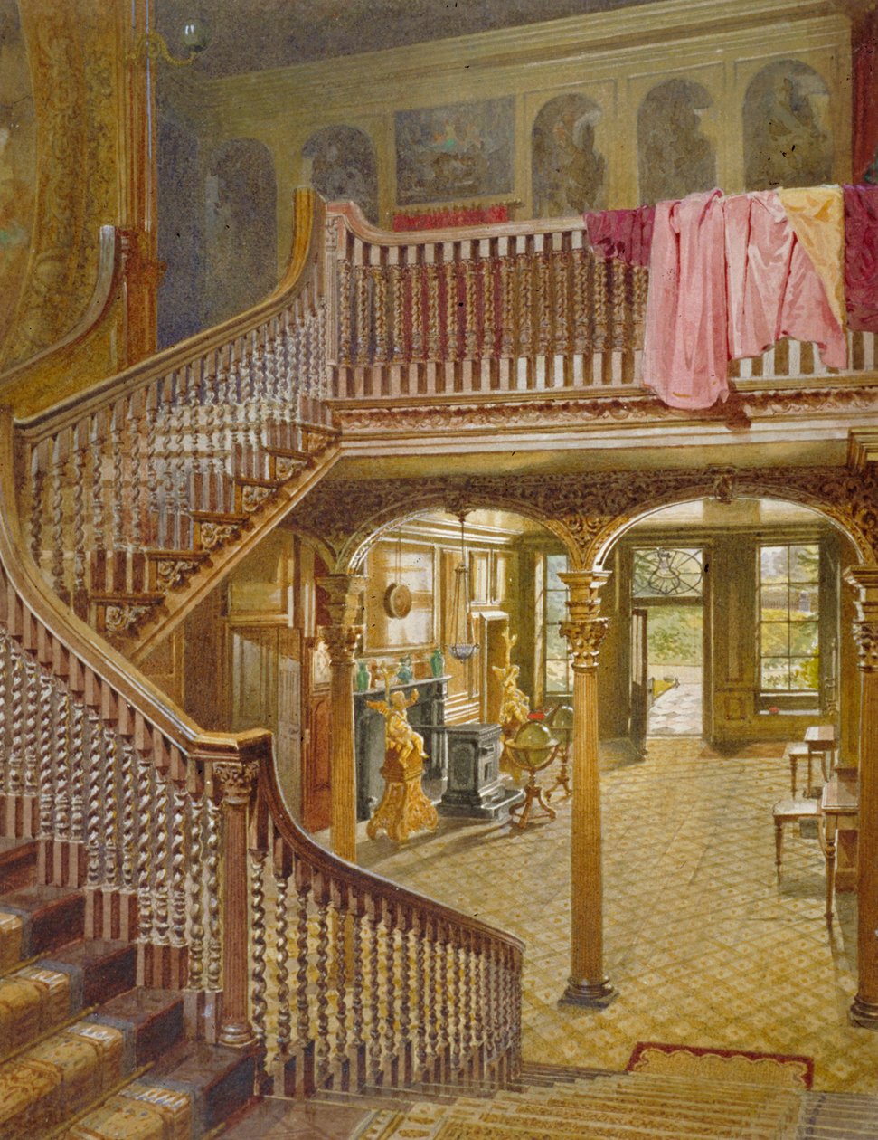 Escadaria em Wandsworth Manor House, St John