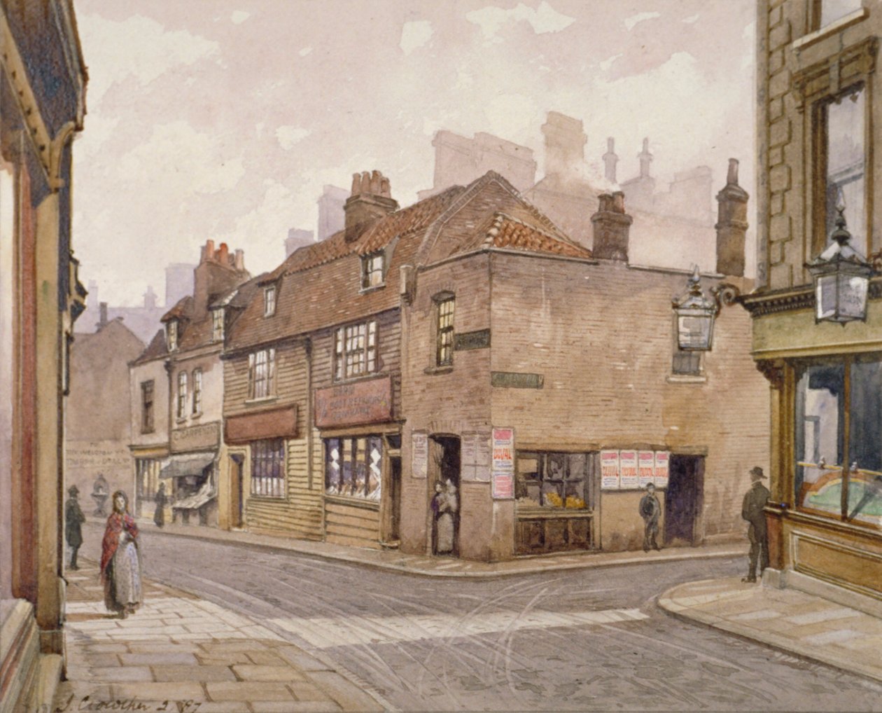 The Angel Public House, Bermondsey, Londres, 1887 de John Crowther