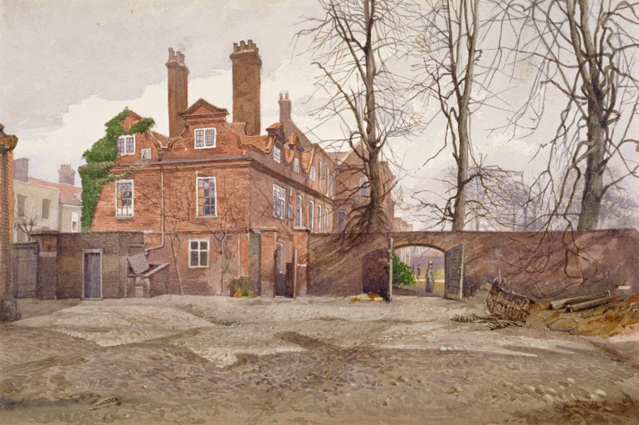 O extremo sul da Fairfax House, High Street, Putney, Londres, c1887 de John Crowther
