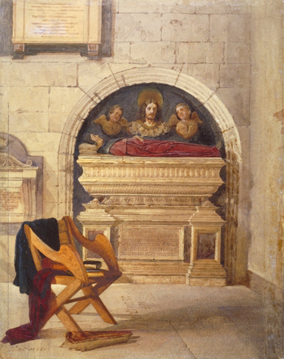 Túmulo do Dr. John Yonge, Rolls Chapel, Chancery Lane, Londres, 1880 de John Crowther