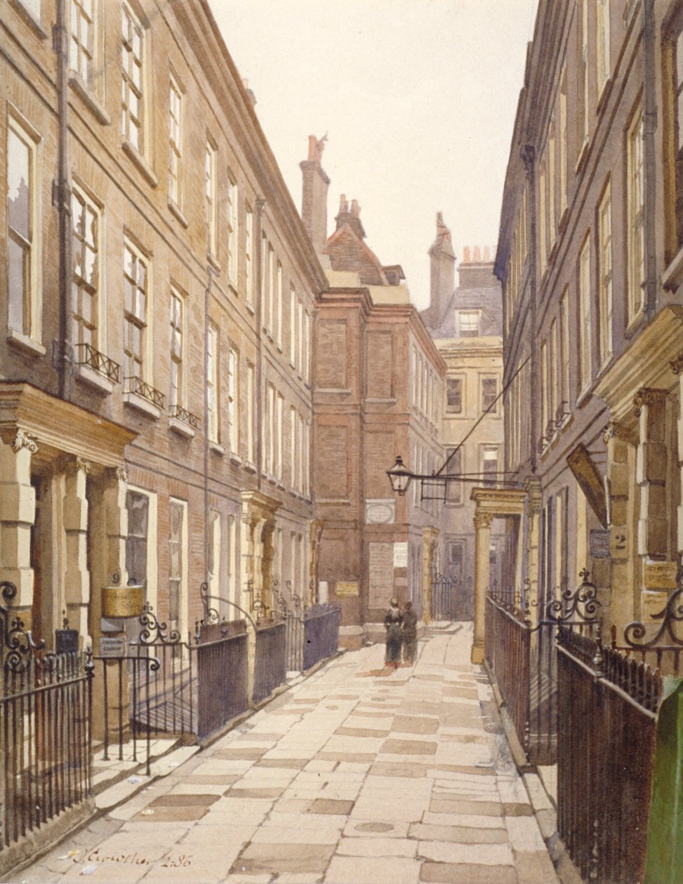 Vista de Catherine Court, Tower Hill, Londres, olhando para o leste, 1886 de John Crowther