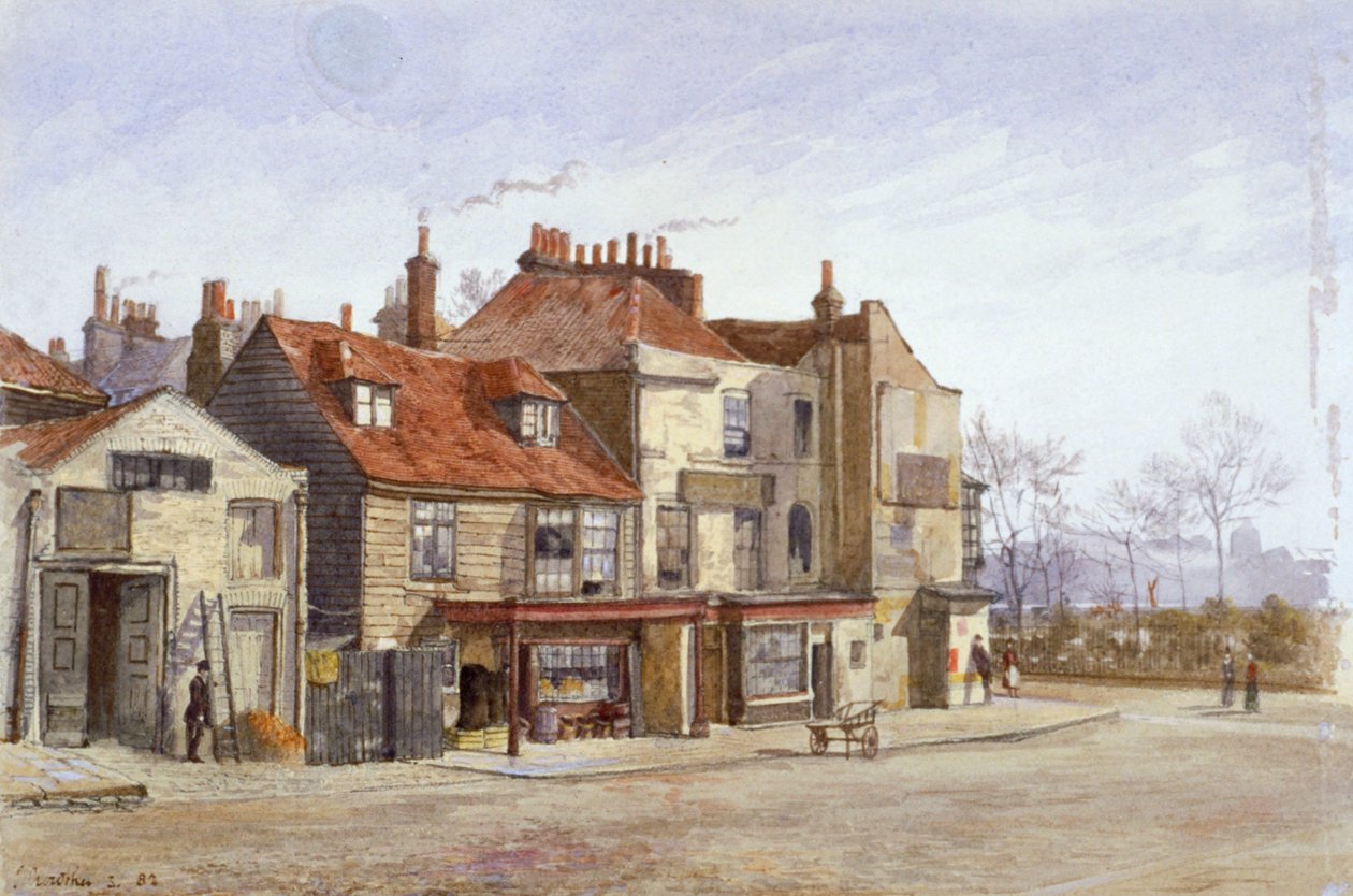 Vista da Lawrence Street, Chelsea, Londres, 1882 de John Crowther