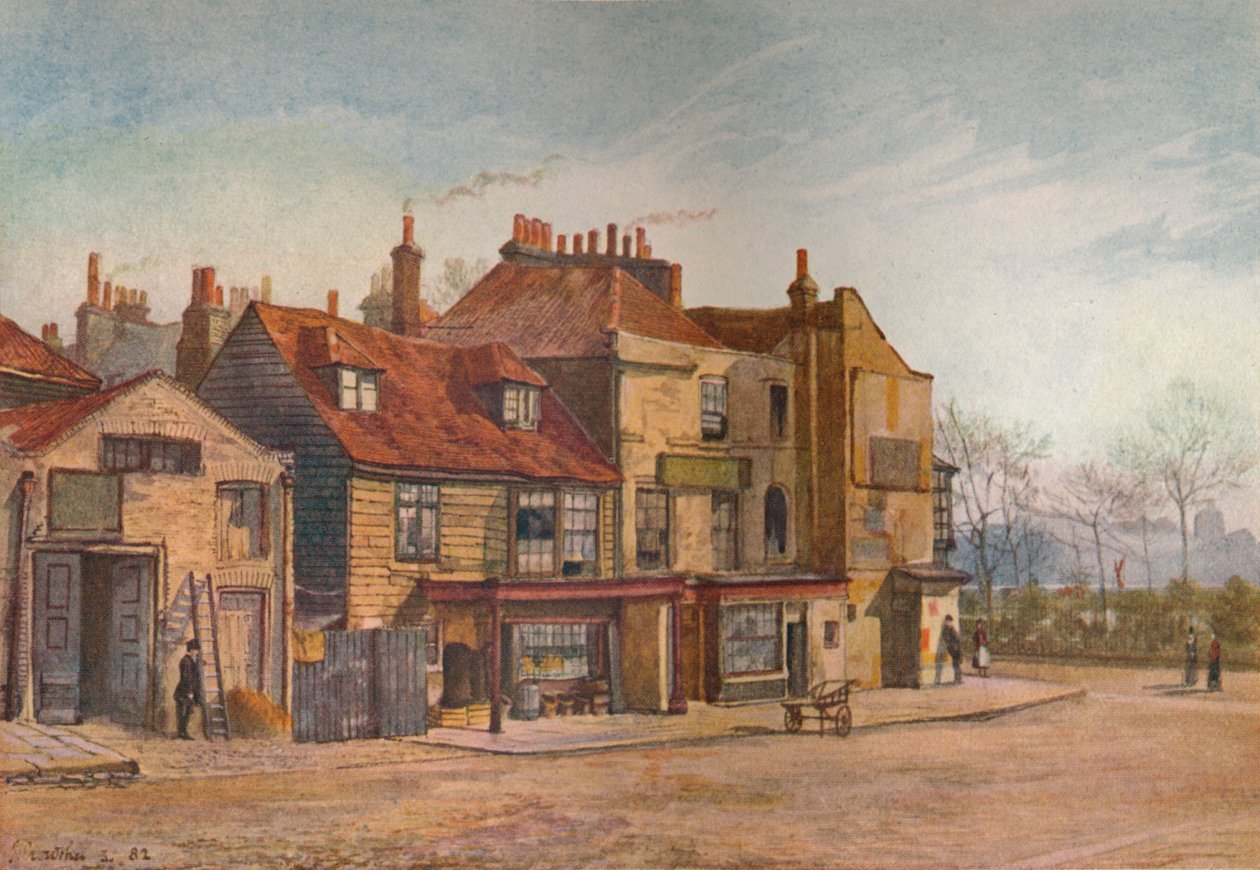 Vista da Rua Lawrence, Chelsea, Londres, 1882 de John Crowther