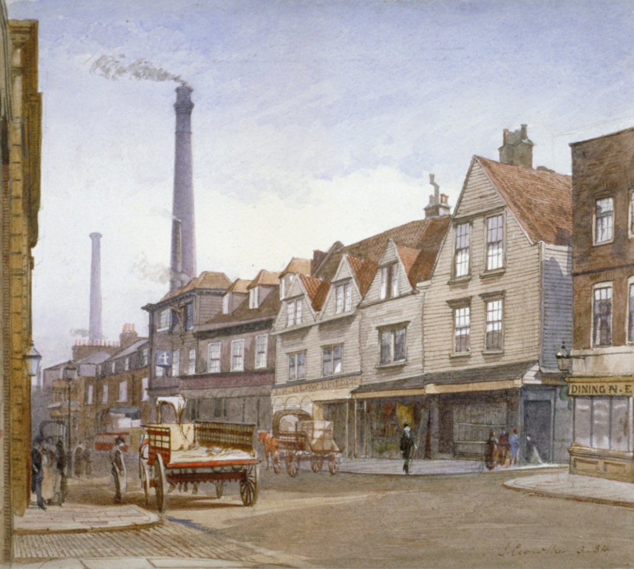 Vista de Mint Street, Southwark, Londres, 1884 de John Crowther