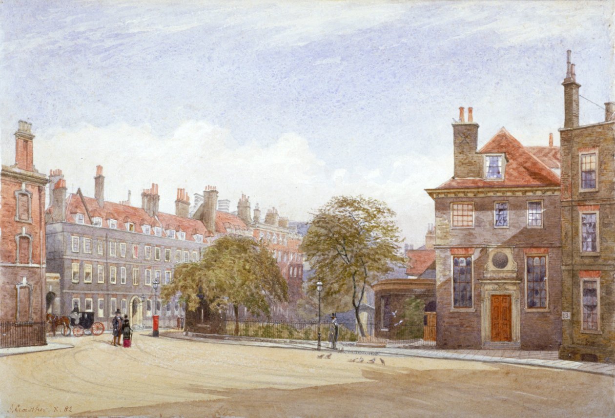 Vista do New Inn, Wych Street, Westminster, Londres, 1882.                 de John Crowther