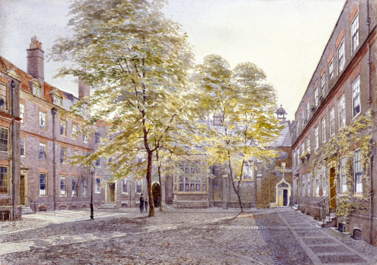 Vista do Staple Inn, Londres, 1882 de John Crowther