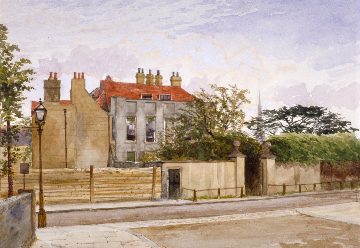 Vista da Turret House, Lambeth, Londres, 1880.   de John Crowther