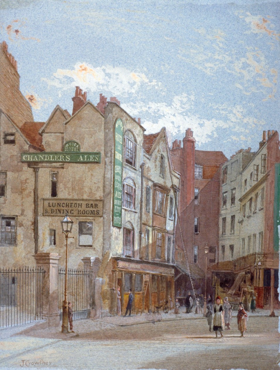 Vista do Woods Hotel, Portugal Street, Westminster, Londres, c1880 de John Crowther