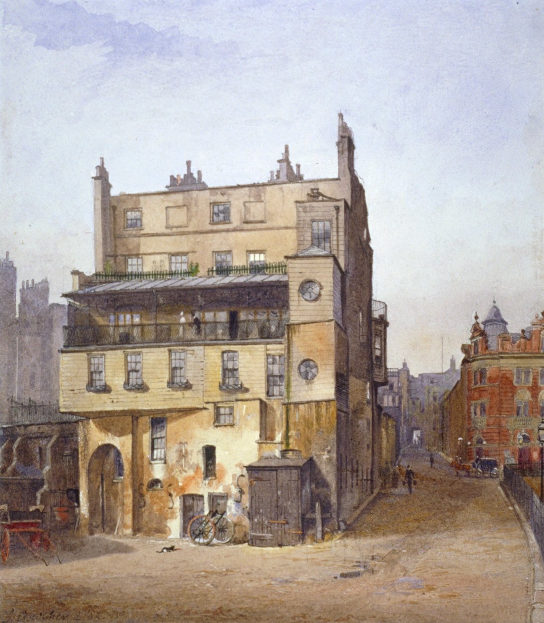Vista de uma casa, Cecil Street, Westminster, Londres, 1882 de John Crowther