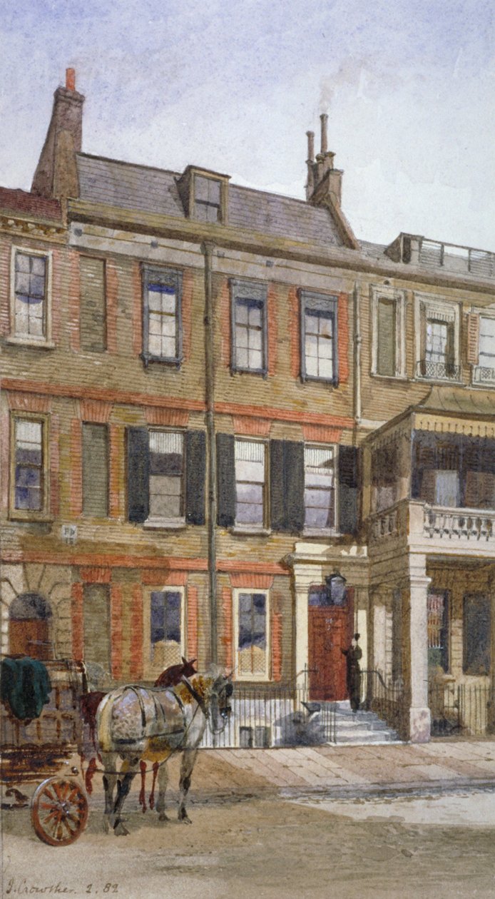Vista do nº 24 da Cheyne Row, Chelsea, Londres, 1882 de John Crowther