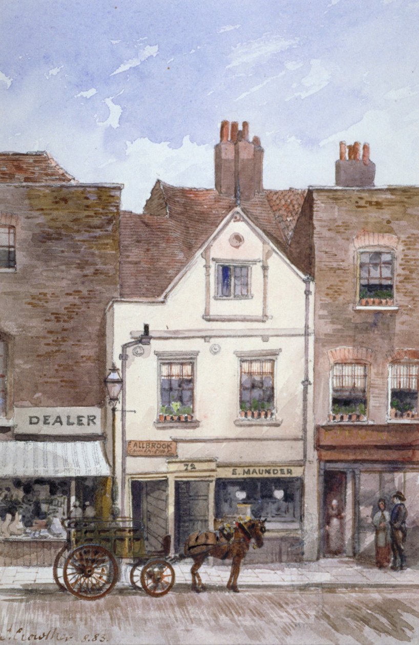 Vista do nº 72 de Cheyne Walk, Chelsea, Londres, 1883 de John Crowther