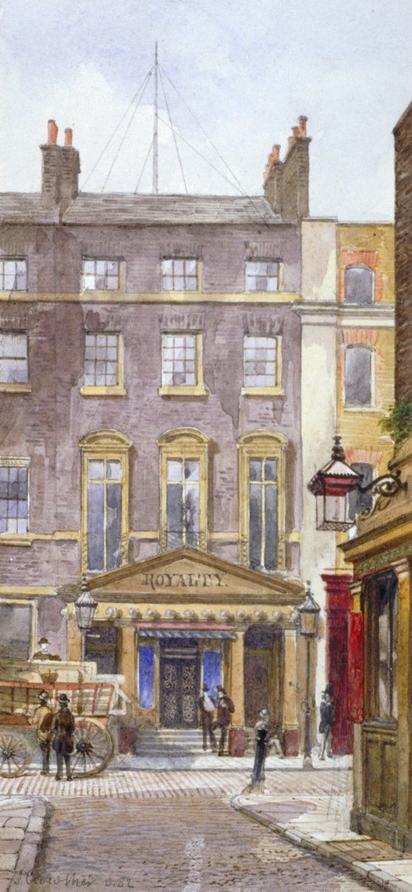 Vista do New Royalty Theatre, Dean Street, Westminster, Londres, 1882 de John Crowther