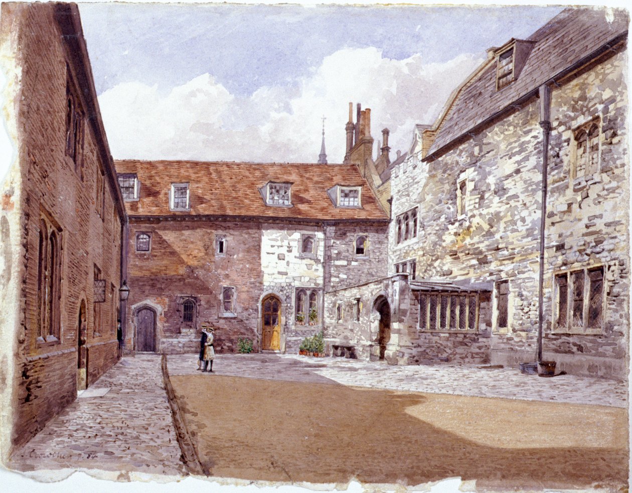 Wash house court, Charterhouse, Londres, 1884 de John Crowther